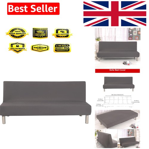 Grey solid colour armless sofa - grey,