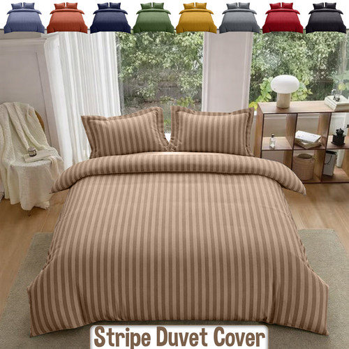 Luxury egyptian stripe duvet - luxury,