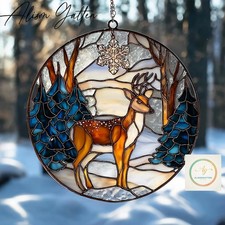 Winter Deer Stained Glass