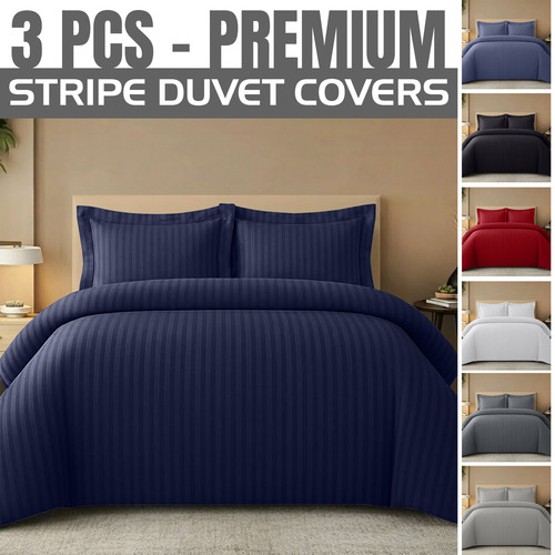 Luxury egyptian stripe duvet - egyptian,