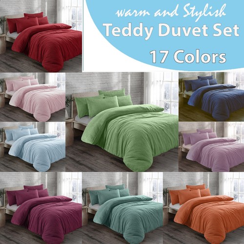 Teddy bear fleece duvet cover - bear,