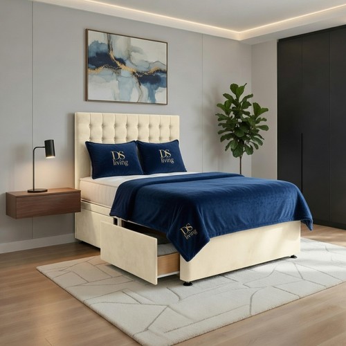 Casia upholstered divan drawer - divan,